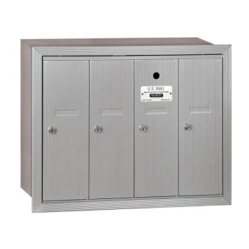 Image for Salsbury Industries® Aluminum-Vertical Mailbox- Recessed Mounted -4 Doors from HD Supply