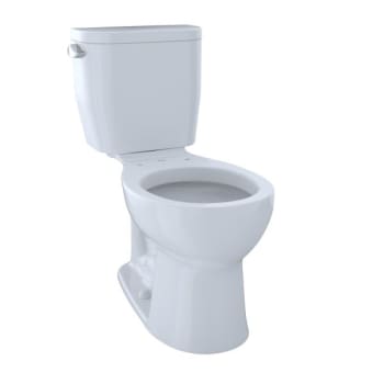 Toto® Entrada™ Two-Piece Round 1.28 GPF Toilet Universal Height, Cotton