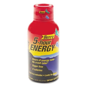 5-Hour Energy® Energy Drink, Berry, 1.93oz Bottle, Package Of 12
