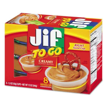 Image for Jif To Go® Spreads, Creamy Peanut Butter, 1.5 Oz Cup, Package Of 8 from HD Supply
