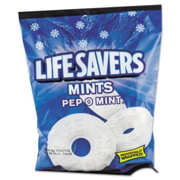 Image for Lifesavers® Hard Candy Mints, Pep-O-Mint, Individually Wrapped, 6.25 oz Bag from HD Supply