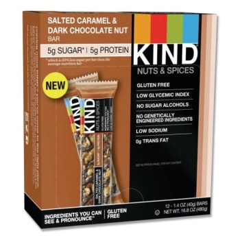 Kind® Nuts And Spices Bar, Salted Caramel And Dark Chocolate Nut, Package Of 12
