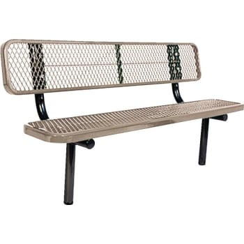 Image for Ultrasite® Bench 6' In-Ground Mount Park - Beige from HD Supply