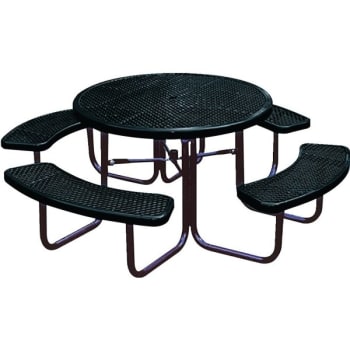 Ultrasite® Table 46 Inch Expanded Metal Round - Black