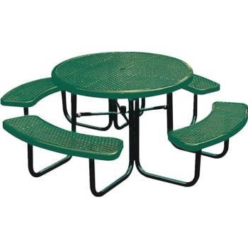 Ultrasite®46" Round Expanded Metal Table - Green/black Frame