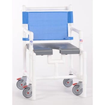 IPU Elite 375 Lbs Shower Chair With Blow Molded Seat, G-Blue