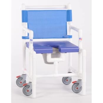 Image for IPU® Elite 375 Lbs Shower Commode Chair With Blow Molded Seat, B-Blue from HD Supply