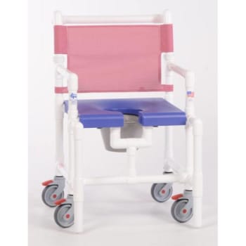 Image for IPU® Elite 375 Lbs Shower Commode Chair With Blow Molded Seat, B-Wineberry from HD Supply