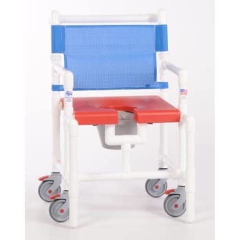 Image for IPU® Elite 375 Lbs Shower Commode Chair With Blow Molded Seat, R-Blue from HD Supply