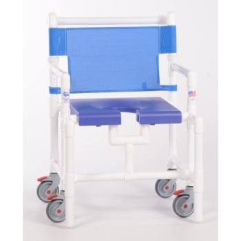 IPU Elite 450 Lbs Shower Chair With Blow Molded Seat, B-Blue