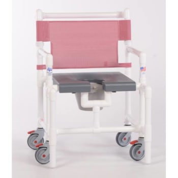 IPU Elite 450 Lbs Shower Chair Commode With Blow Molded Seat, G-Wineberry