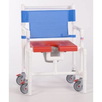 Image for IPU Elite 450 Lbs Shower Chair Commode With Blow Molded Seat, R-Blue from HD Supply