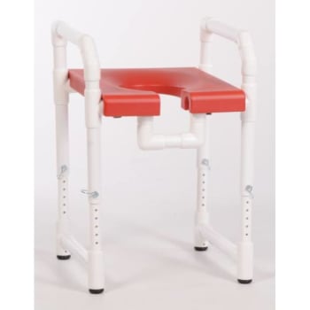 Image for IPU® 300 Lbs Toilet Safety Frame With Blow Molded Seat, Red from HD Supply
