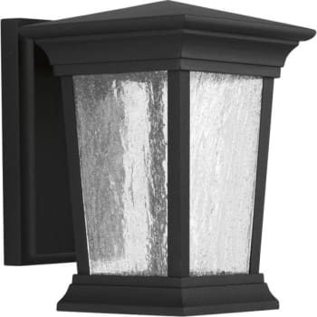 Image for Progress Lighting Led Black One-Light Small Wall Lantern, Clear Glass 6 X 8.75 from HD Supply