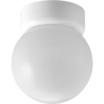 Image for Progress Lighting White One-Light Flush Fixture With White Glass 6 X 7 from HD Supply