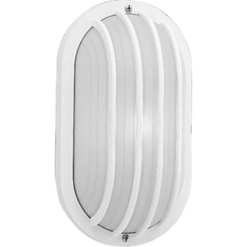 Image for Progress Lighting White One-Light Wall Bracket In Ribbed Polycarbonate Glass from HD Supply