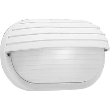 Image for Progress Lighting White One-Light Partially Shaded Wall Bracket Polycarbonate from HD Supply