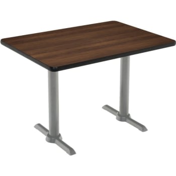Image for KFI Seating 30 x 60 in Training Table w/ Silver T-Leg Base (Walnut) from HD Supply