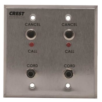 Image for Crest Healthcare® Nurse Call Single Patient Station, 1/4 Inch Receptacle, 2-Gang from HD Supply