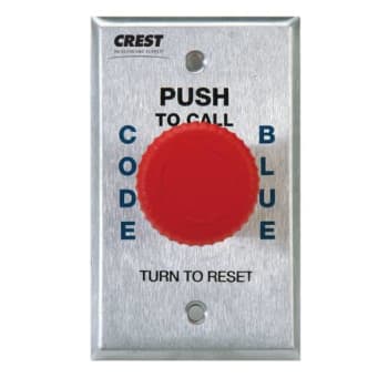 Image for Crest Healthcare® Nurse Call Code Blue Locking Pushbutton Station, 1-Gang from HD Supply