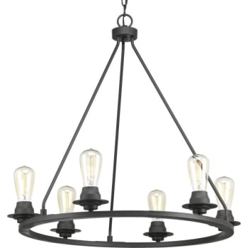 Image for Progress Lighting® Debut 6-light Indoor Chandelier (graphite) (glass) from HD Supply