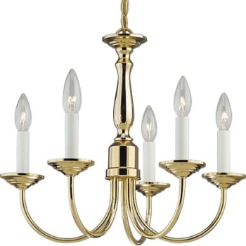 Image for Progress Lighting® 5-light Indoor Chandelier (polished Brass) from HD Supply