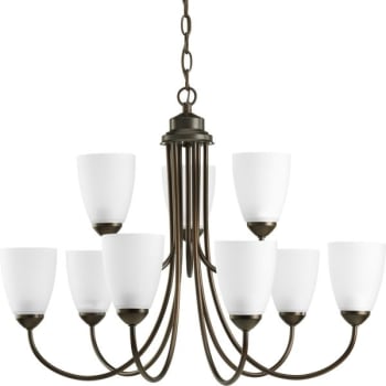 Image for Progress Lighting® Gather 9-Light Ceiling Indoor Chandelier (Glass) from HD Supply