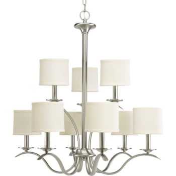 Image for Progress Lighting® Inspire 9-Light Ceiling Indoor Chandelier (Linen) from HD Supply