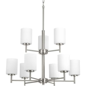 Image for Progress Lighting® Replay 9-Light Hanging Indoor Chandelier (Glass) from HD Supply