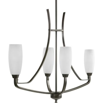 Image for Progress Lighting® Wisten 4-Light Ceiling Indoor Chandelier (Glass) (Antique Bronze) from HD Supply