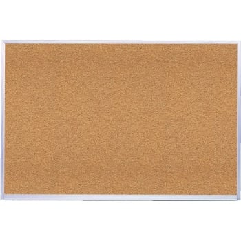 Image for Ghent® Natural Cork Bulletin Board With Aluminum Frame, 3'H x 4'W from HD Supply