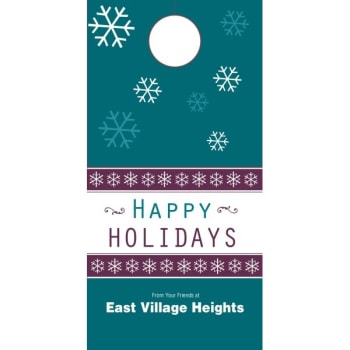 Image for Holiday Door Tag - Holiday Snowflakes Design, Package Of 50 from HD Supply