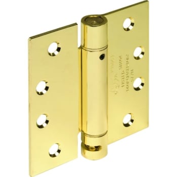 Image for 4" Residential Adjustable Spring Door Hinge Brass, Package of 2 from HD Supply