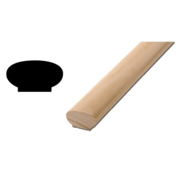 Woodgrain Millwork Solid Pine Handrail Moulding 1-1/4x2-1/4x96", Package Of 5