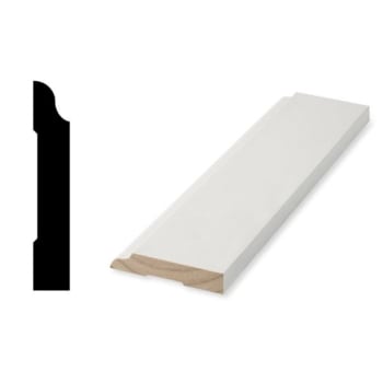 Image for Woodgrain Millwork 663 White Primed Pine Base Moulding 96", Package Of 5 from HD Supply