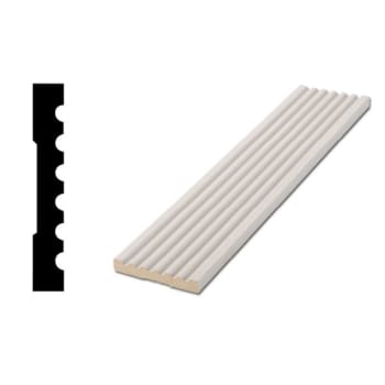 Image for Woodgrain Millwork White Primed Mdf Fluted Casing 15/32x3-9/16x96", Package Of 5 from HD Supply