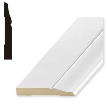 Woodgrain Millwork 3711 White Mdf Base Moulding 1/2x3-1/2x96", Package Of 5