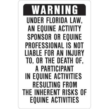 Image for Hy-Ko "warning Equine Activity/fl"  Aluminum Sign, 12" X 18" from HD Supply