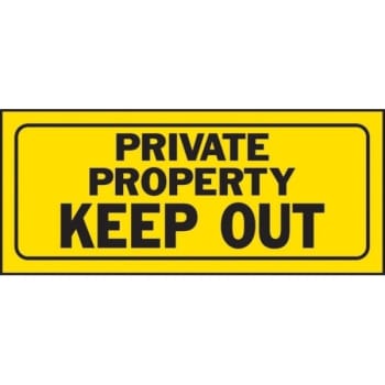 Image for HY-KO "PRIVATE PROPERTY Keep Out" Polyethylene Sign, 6" x 14", Package of 5 from HD Supply