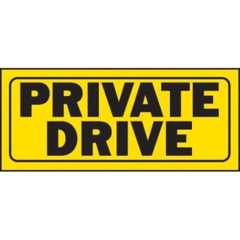 Image for HY-KO "Private Drive" Polyethylene Sign, 6" x 14", Package of 5 from HD Supply