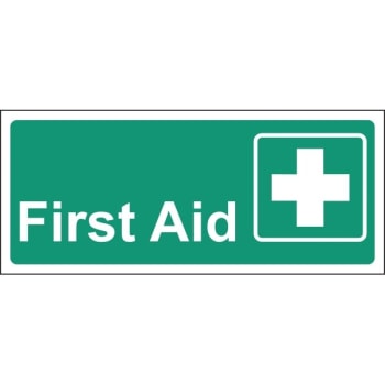Image for Hy-Ko "first Aid" Plastic Sign, 14" X 6-1/4", Package Of 5 from HD Supply