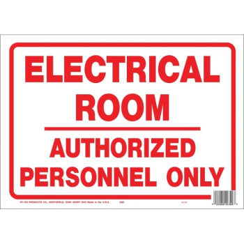 Image for Hy-Ko "electrical Room Authorized Person" Polystyrene Sign, 14" X 10", Package Of 5 from HD Supply