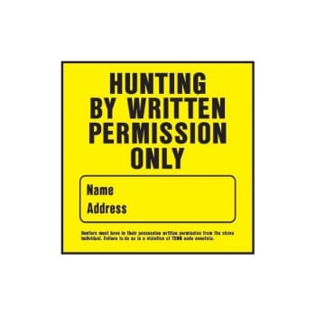 Image for HY-KO "Hunting By Written Perm Only" Sign, Polystyrene, 11" x 11", Package Of 20 from HD Supply