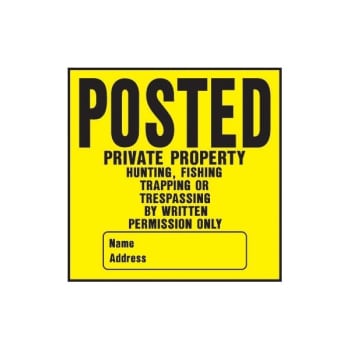 Image for Hy-Ko "posted" - Written Permission Polystyrene Sign, 11" X 11", Package Of 20 from HD Supply