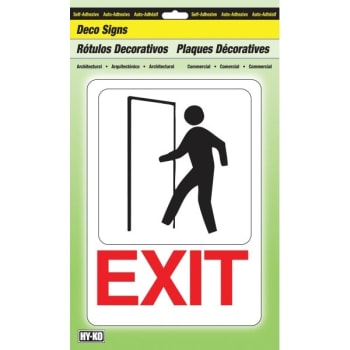 Image for HY-KO "EXIT" Plexiglass Sign, White, 10" x 6", Package of 5 from HD Supply
