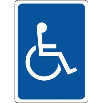 Image for HY-KO Restroom Disabled Symbol Sign, White Plastic, 10" x 6", Package of 5 from HD Supply