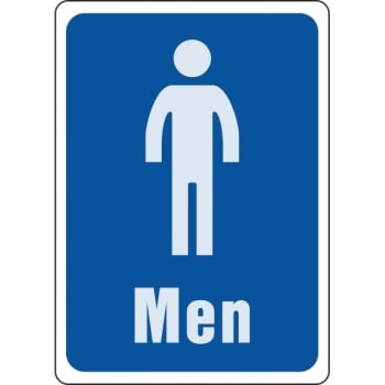 Image for HY-KO "Men" Restroom Sign, White Plastic, 10" x 6", Package of 5 from HD Supply