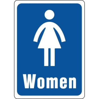 Image for HY-KO "Women" Restroom Sign, White Plastic, 10" x 6", Package of 5 from HD Supply