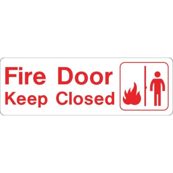 Image for HY-KO "Fire Door Keep Closed" HD Plastic Sign, 11" x 4", Package of 5 from HD Supply