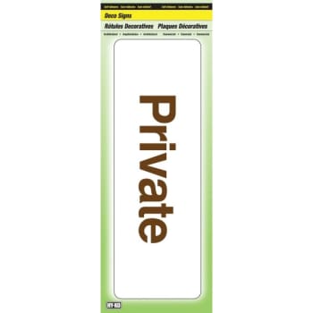 Image for HY-KO "Private" Plexiglass Sign, 11" x 4", Package of 5 from HD Supply